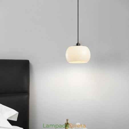 Luminária pendente de vidro moderna com design de abóbora Luminária pendente de vidro moderna com design de abóbora