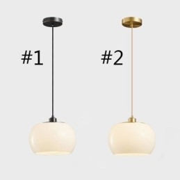 Luminária pendente de vidro moderna com design de abóbora