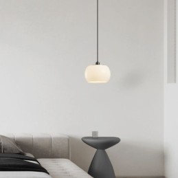 Luminária pendente de vidro moderna com design de abóbora
