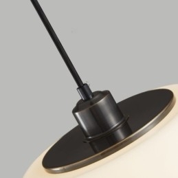 Luminária pendente de vidro moderna com design de abóbora
