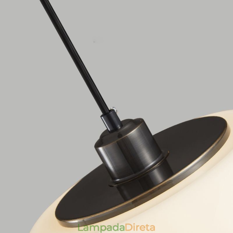 Luminária pendente de vidro moderna com design de abóbora