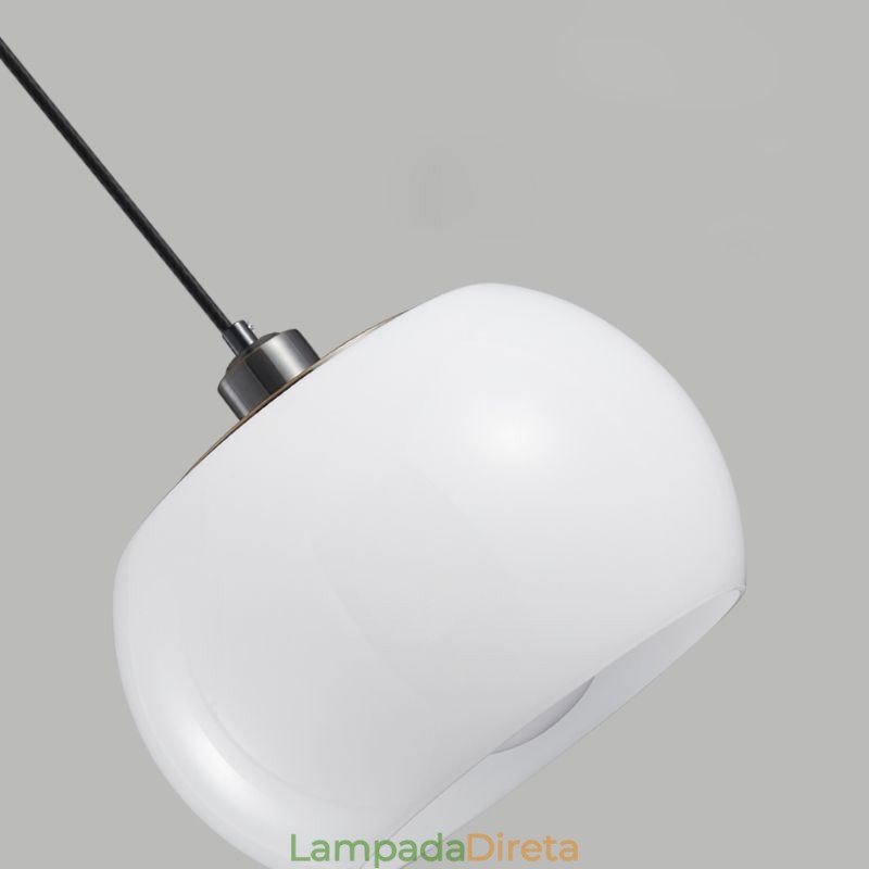 Luminária pendente de vidro moderna com design de abóbora