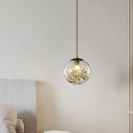 Bola de vidro pingente luz folhas natal pendurado iluminação