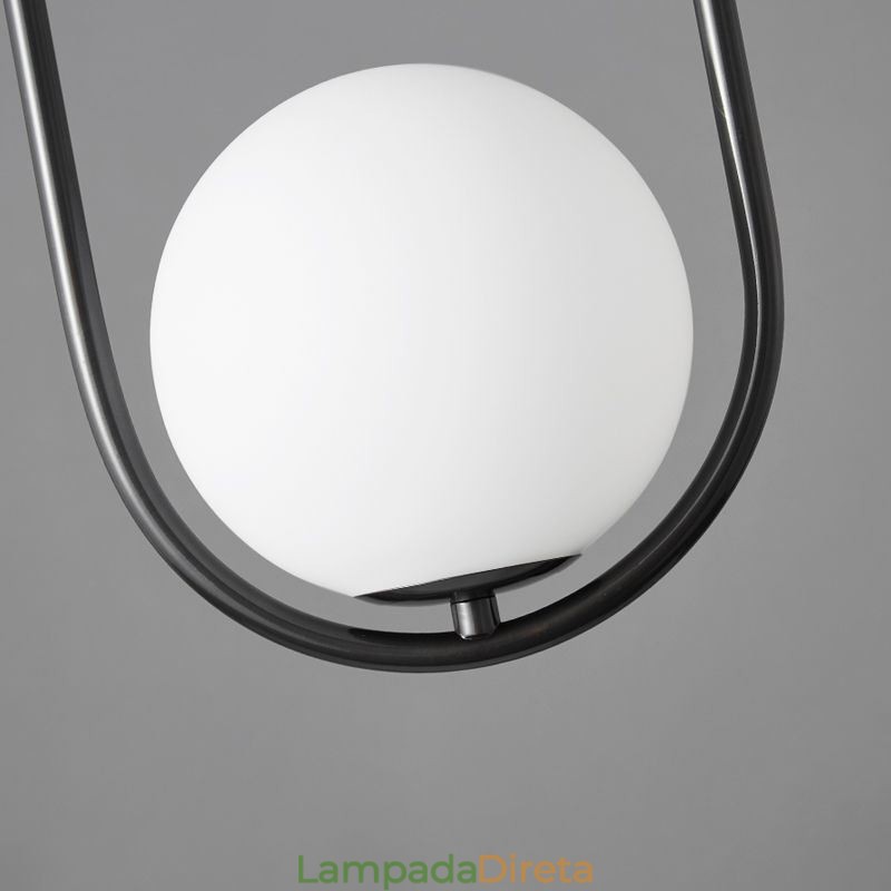 Luminária pendente moderna globo de vidro gota d'água