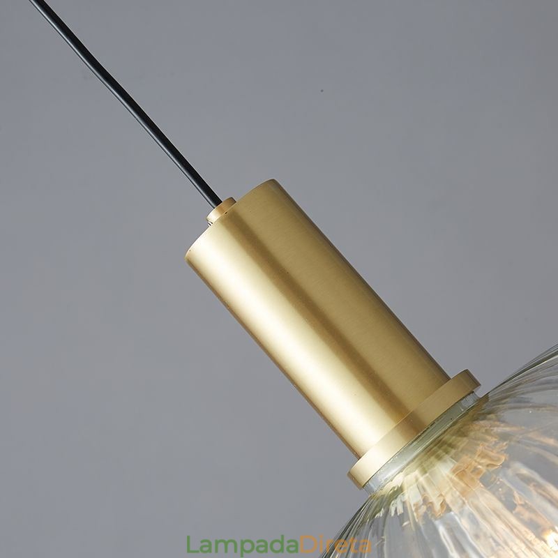 Luminária pendente moderna, uma luz, ilha de iluminação pendente de vidro