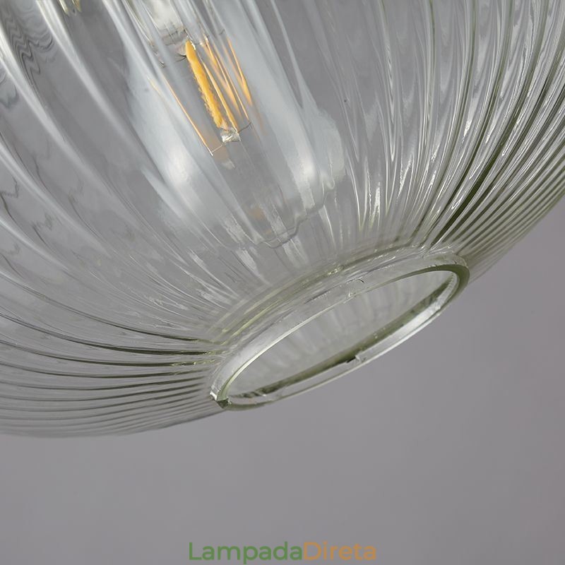 Luminária pendente moderna, uma luz, ilha de iluminação pendente de vidro