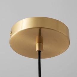 Luminária pendente de ouro escovado com cabeça única
