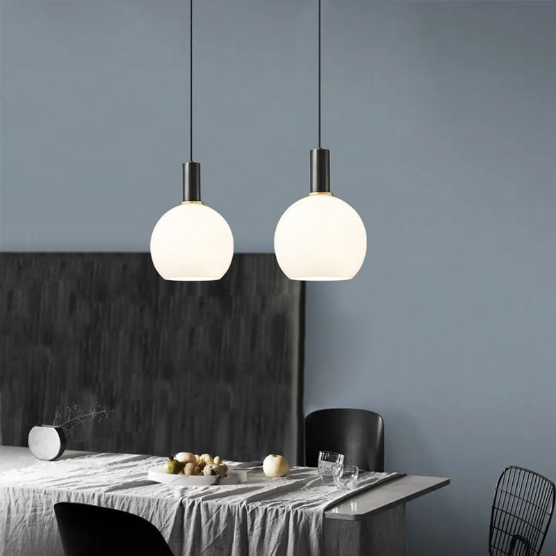 Luminária pendente simples e moderna de vidro