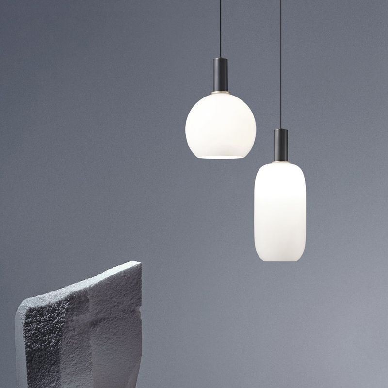 Luminária pendente simples e moderna de vidro