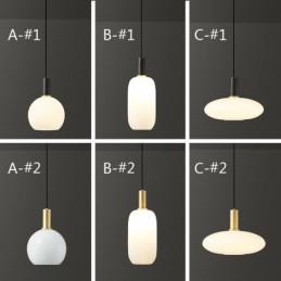 Luminária pendente simples e moderna de vidro
