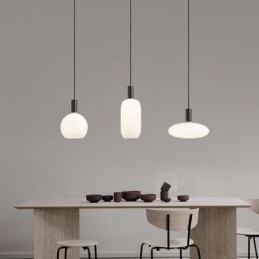 Luminária pendente simples e moderna de vidro