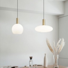 Luminária pendente simples e moderna de vidro