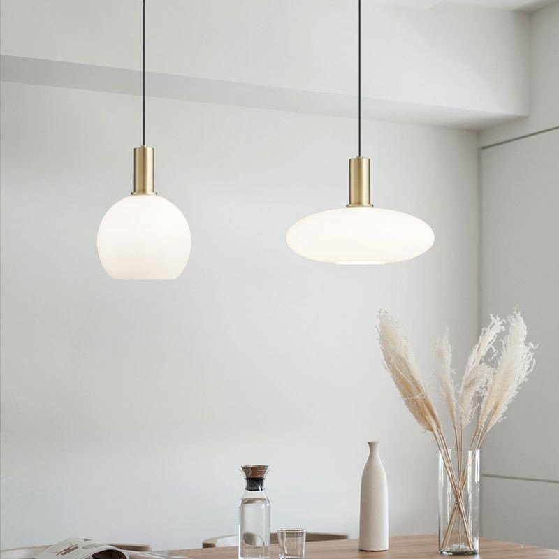 Luminária pendente simples e moderna de vidro