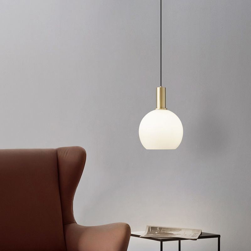 Luminária pendente simples e moderna de vidro