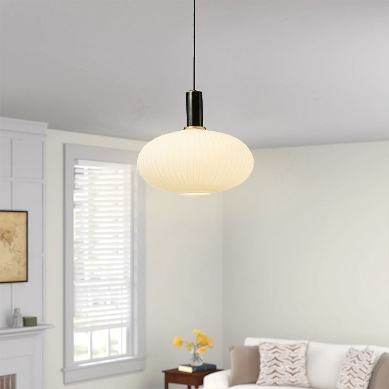 Luminária pendente moderna, simples, criativa, de vidro, suspensa
