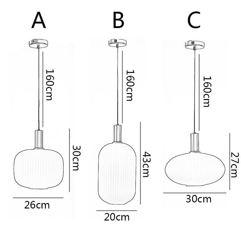 Luminária pendente moderna, simples, criativa, de vidro, suspensa