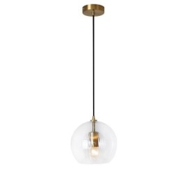 Luminária pendente de vidro moderna com cabeça única