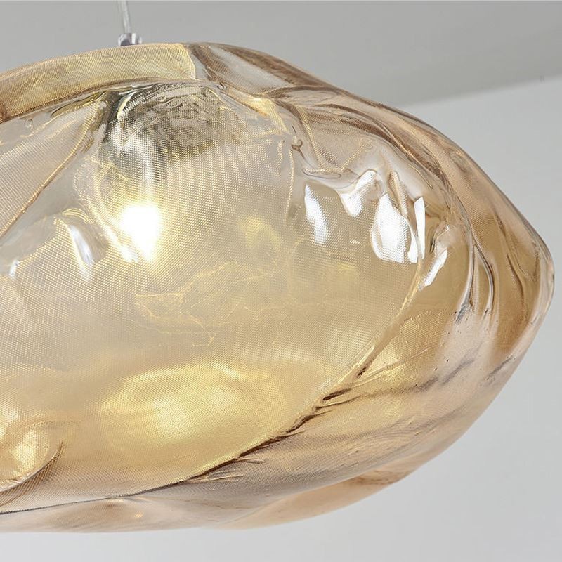 Luminária pendente nórdica criativa, lustre de vidro, luminária suspensa artística