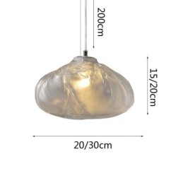 Luminária pendente nórdica criativa, lustre de vidro, luminária suspensa artística