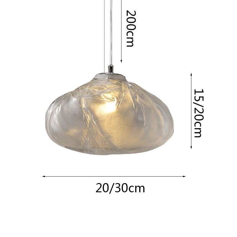 Luminária pendente nórdica criativa, lustre de vidro, luminária suspensa artística