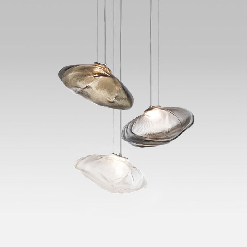 Luminária pendente nórdica criativa, lustre de vidro, luminária suspensa artística