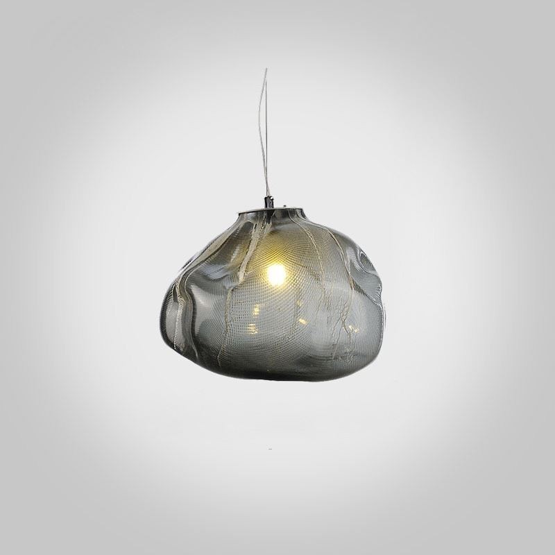Luminária pendente nórdica criativa, lustre de vidro, luminária suspensa artística