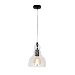 Luminária pendente moderna de ferro, cabaça de vidro, luminária suspensa