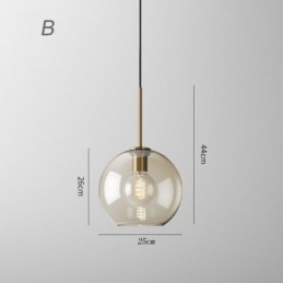 Luminária pendente de vidro com 3 luzes, luminária suspensa clássica para café