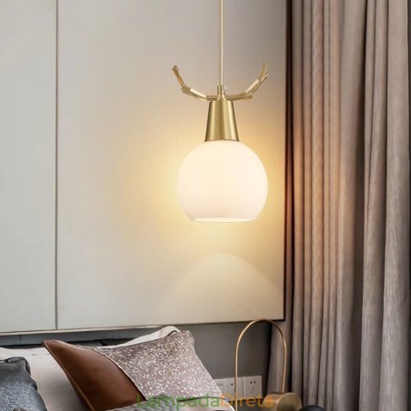 Luminária pendente de cobre simples e moderna com chifres Luminária pendente de cobre simples e moderna com chifres