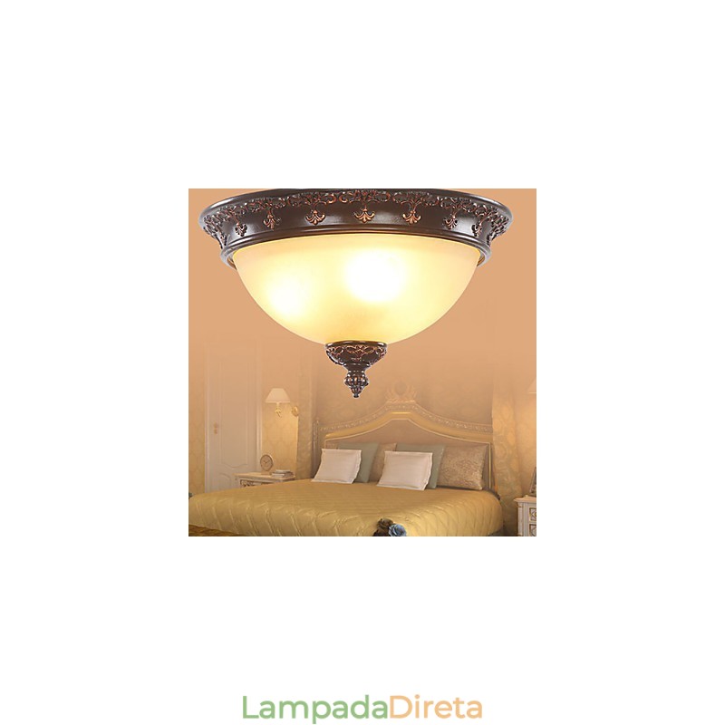 33*Estilo tipo europeu rural clássico absorve lâmpada de luz de cúpula