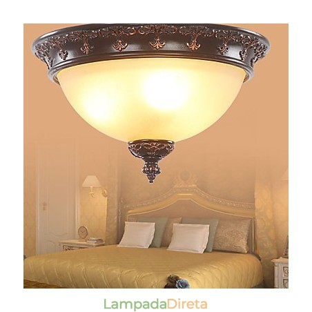 33*Estilo tipo europeu rural clássico absorve lâmpada de luz de cúpula 33*Estilo tipo europeu rural clássico absorve lâmpada de luz de cúpula
