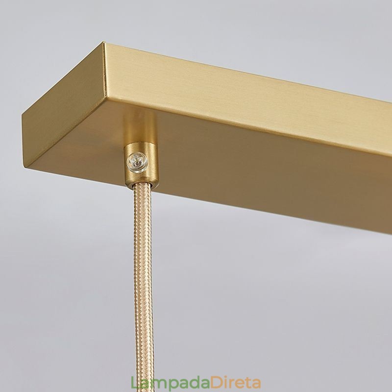 Luminária pendente de cobre simples e moderna com chifres