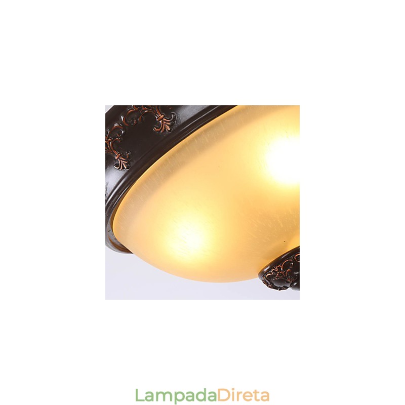 33*Estilo tipo europeu rural clássico absorve lâmpada de luz de cúpula