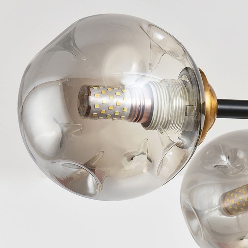 Luminária de teto de vidro moderna com 6 luzes Magic Bean