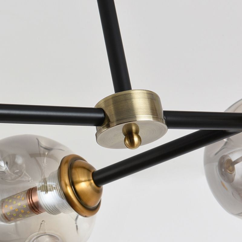 Luminária de teto de vidro moderna com 6 luzes Magic Bean