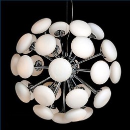 ModernYestaurant Lâmpada Simples Circular Vidro Arte Pendente Lâmpada Estilo Europeu