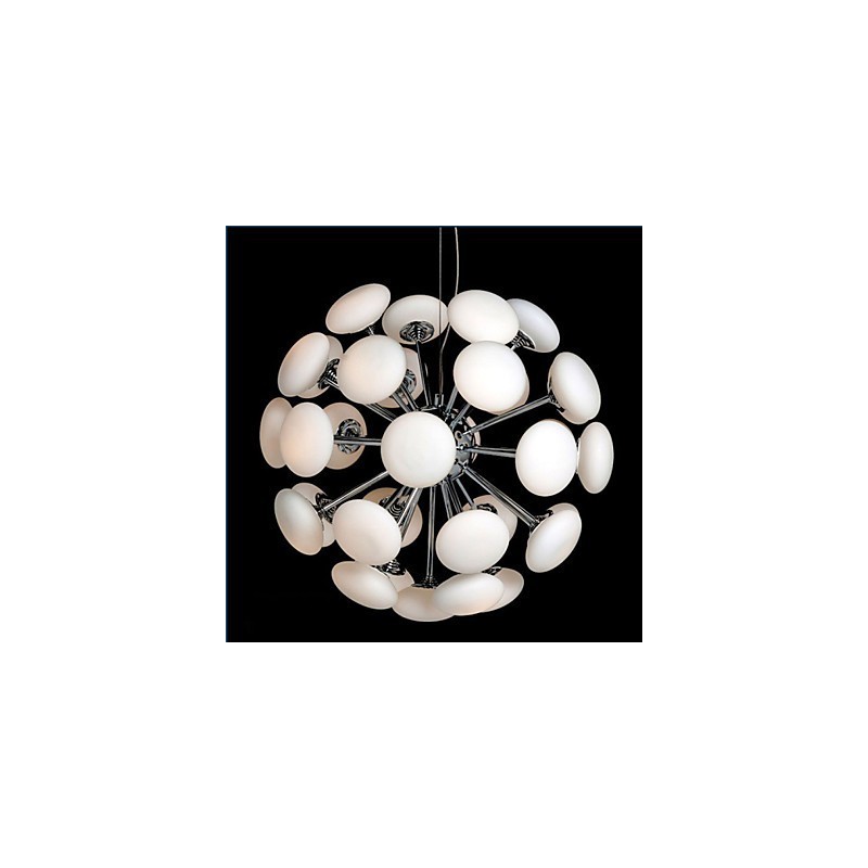 ModernYestaurant Lâmpada Simples Circular Vidro Arte Pendente Lâmpada Estilo Europeu