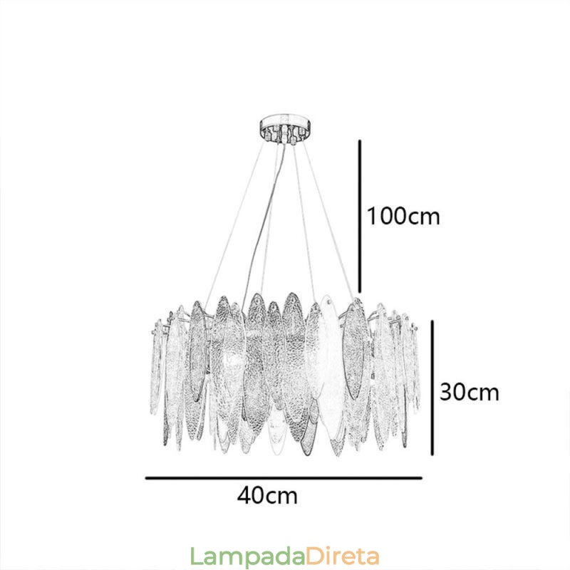 Luminária pendente contemporânea e elegante de vidro