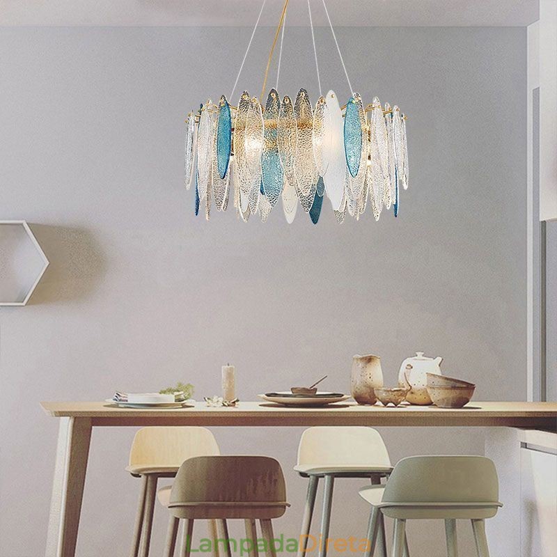 Luminária pendente contemporânea e elegante de vidro