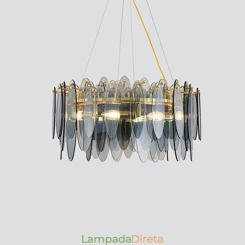 Luminária pendente contemporânea e elegante de vidro