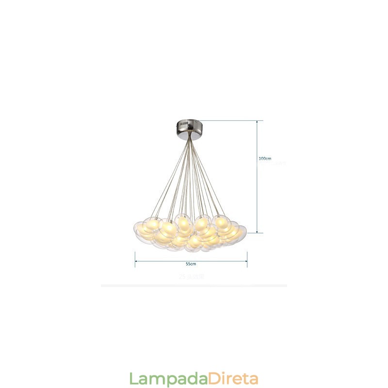 Lustre 22 Luzes G4 Retrofit Moderno Contemporâneo