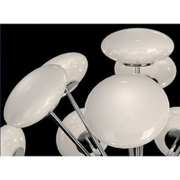 ModernYestaurant Lâmpada Simples Circular Vidro Arte Pendente Lâmpada Estilo Europeu