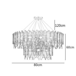 Moderno lustre redondo de vidro pendente elegante lustre de vidro