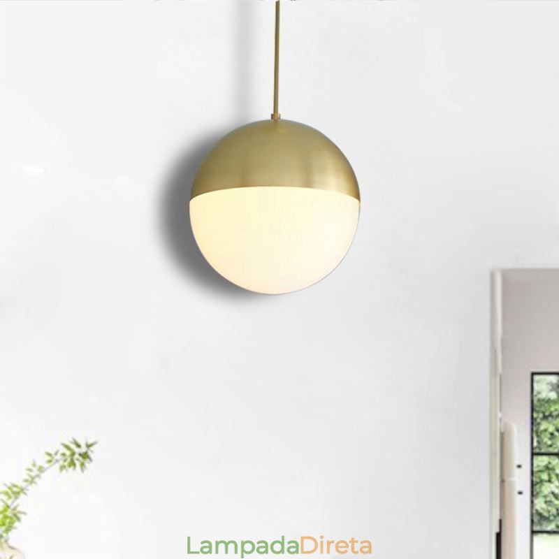 Ideias modernas de luminária pendente de bola de vidro para ilha
