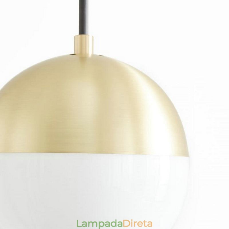 Ideias modernas de luminária pendente de bola de vidro para ilha