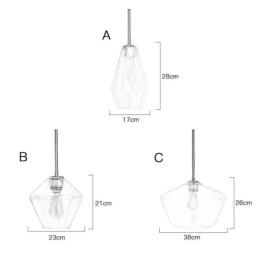 Luminária pendente de vidro simples e moderna