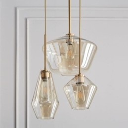 Luminária pendente de vidro simples e moderna