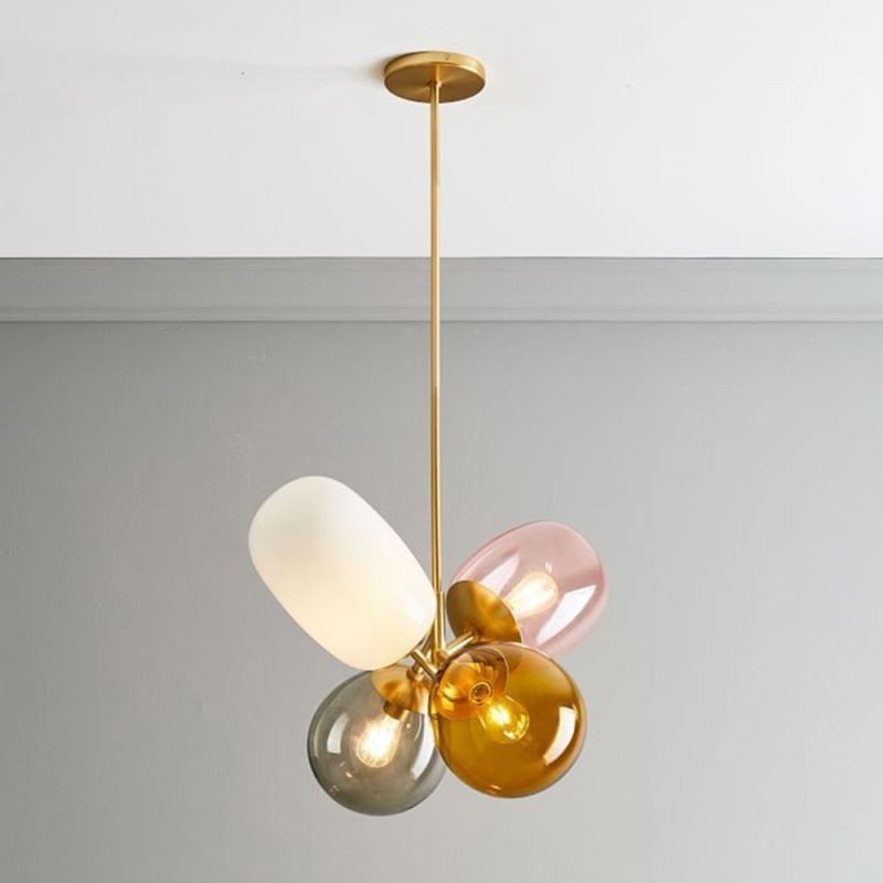 Nordic Unique Pendant Light Vidro Colorido Princesa Balão Luz Crianças