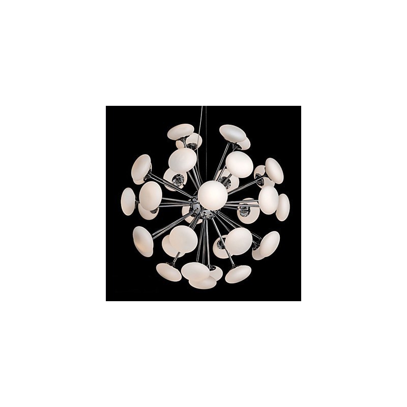 ModernYestaurant Lâmpada Simples Circular Vidro Arte Pendente Lâmpada Estilo Europeu