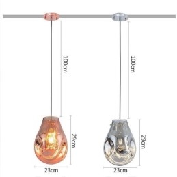 Luminária pendente colorida em vidro com bolhas de sabão, luminária de teto em ilha